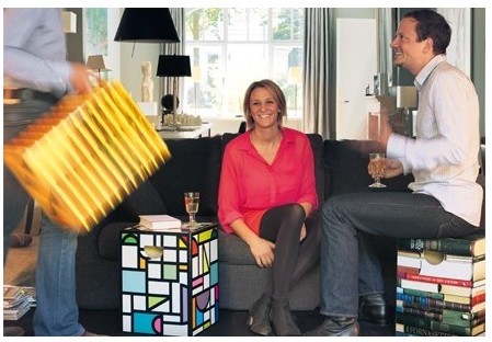 Sedák, stolička, taburet, odkládací stolek..Naturburscher dřevo REMEMBER