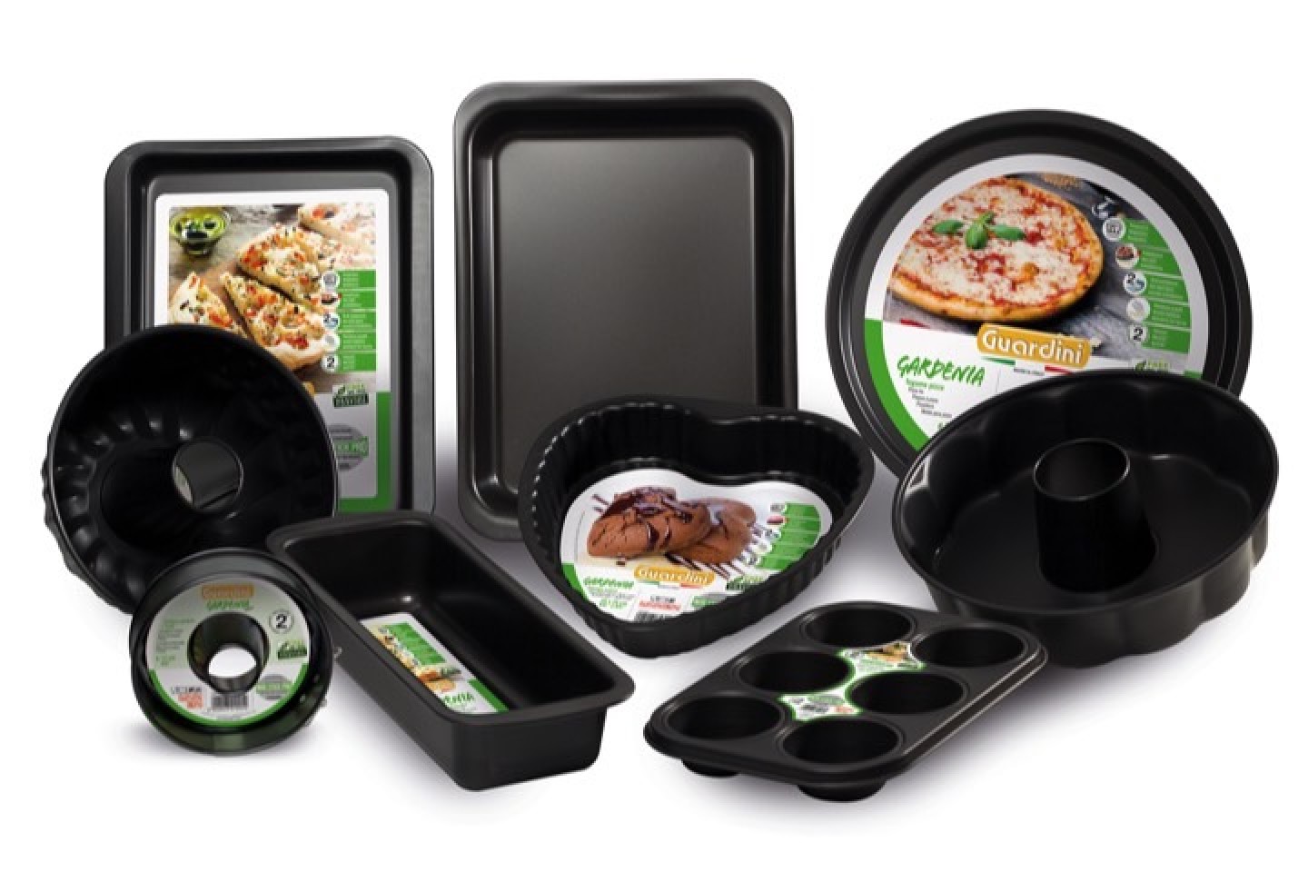 Forma na 6 muffinů s 30 papírovými košíčky 27 cm černá Gardenia Guardini