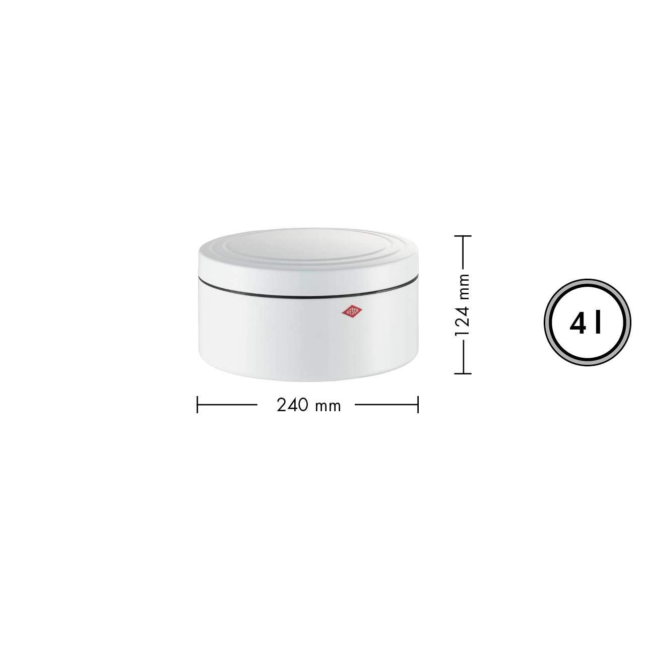 Chlebník, dóza šedohnědá 24cm Wesco