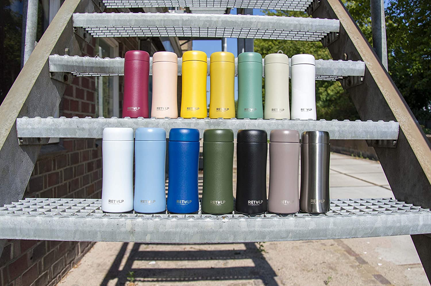 Termo láhev se sítkem TUMBLERS okrová 300ml RETULP