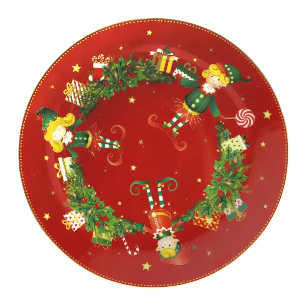 Tác/mísa porcelánová 31 cm červený ELFOMAGIA BRANDANI