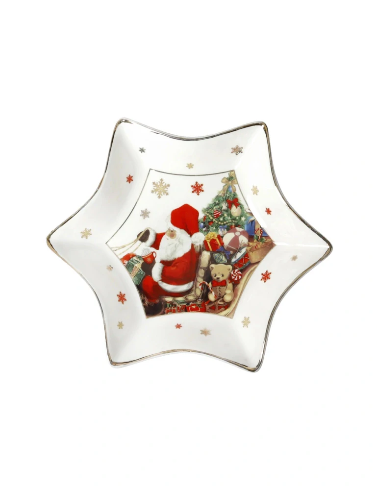 Servírovací tác na cukroví hvězda CHRISTMAS 21cm Brandani