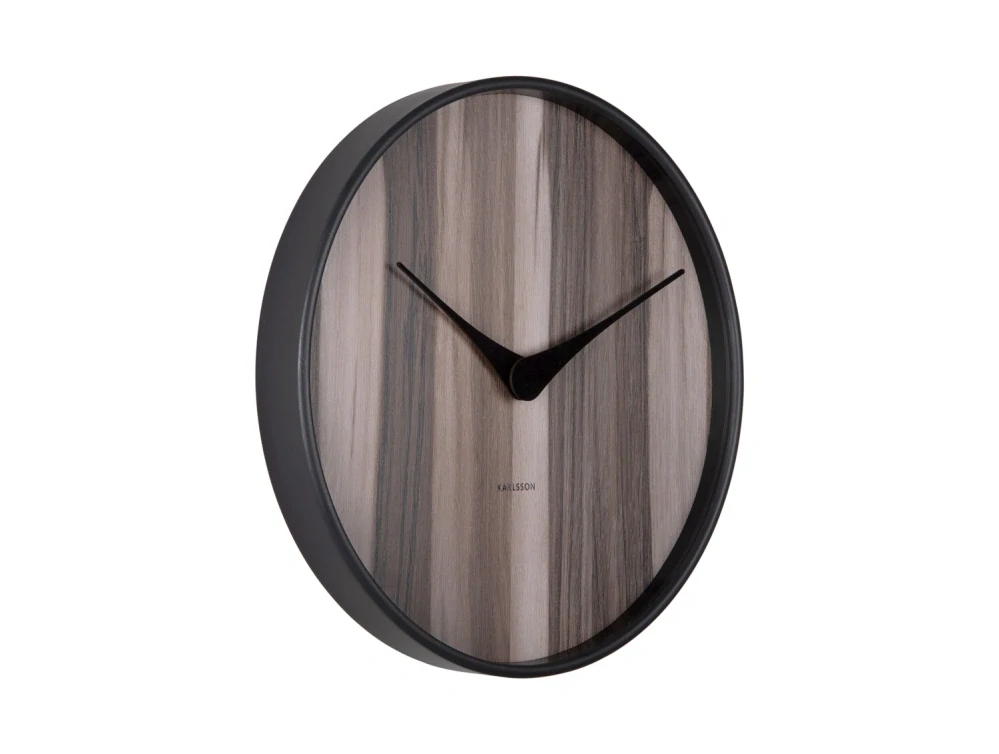 Nástěnné hodiny Wood Melange 40cm tmavé dřevo KARLSSON