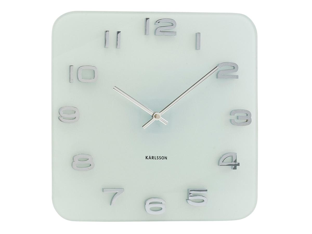 Nástěnné hodiny Vintage 35 cm mléčné sklo Karlsson
