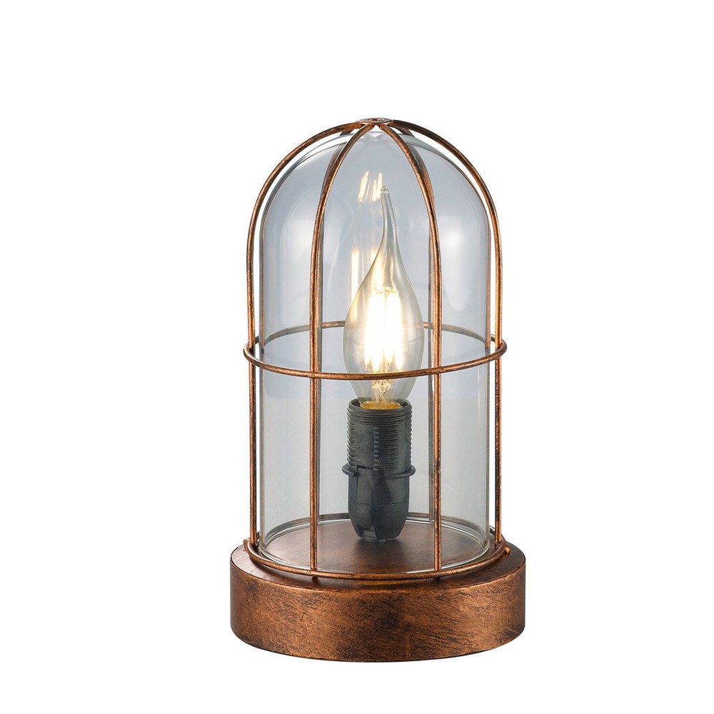 Stolní lampa Birte, měděná TRIO