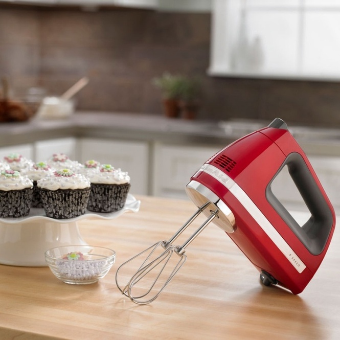 Ruční šlehač, 9ti rychlostní P2 královská červená KitchenAid