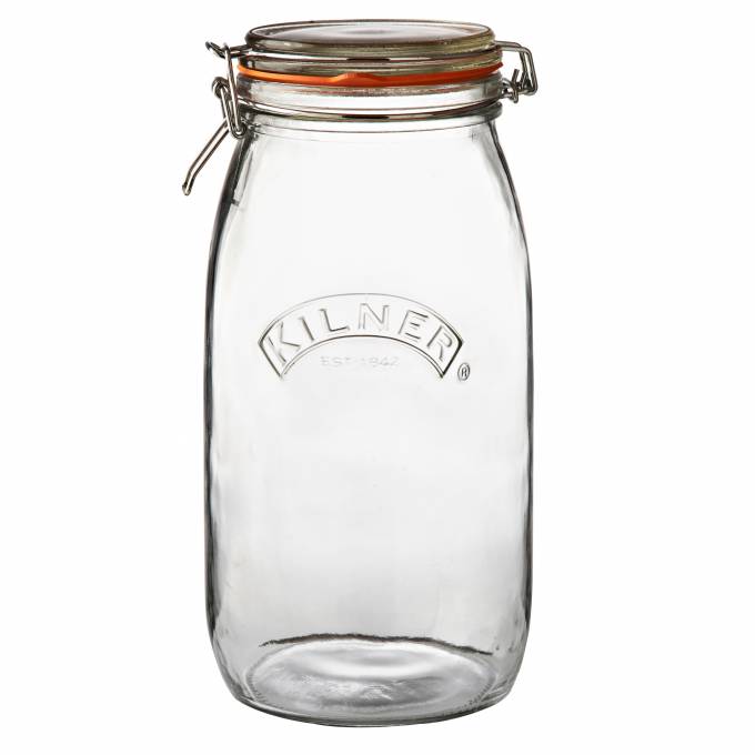 Kulatá zavařovací sklenice s klipem, 3,0 l Kilner