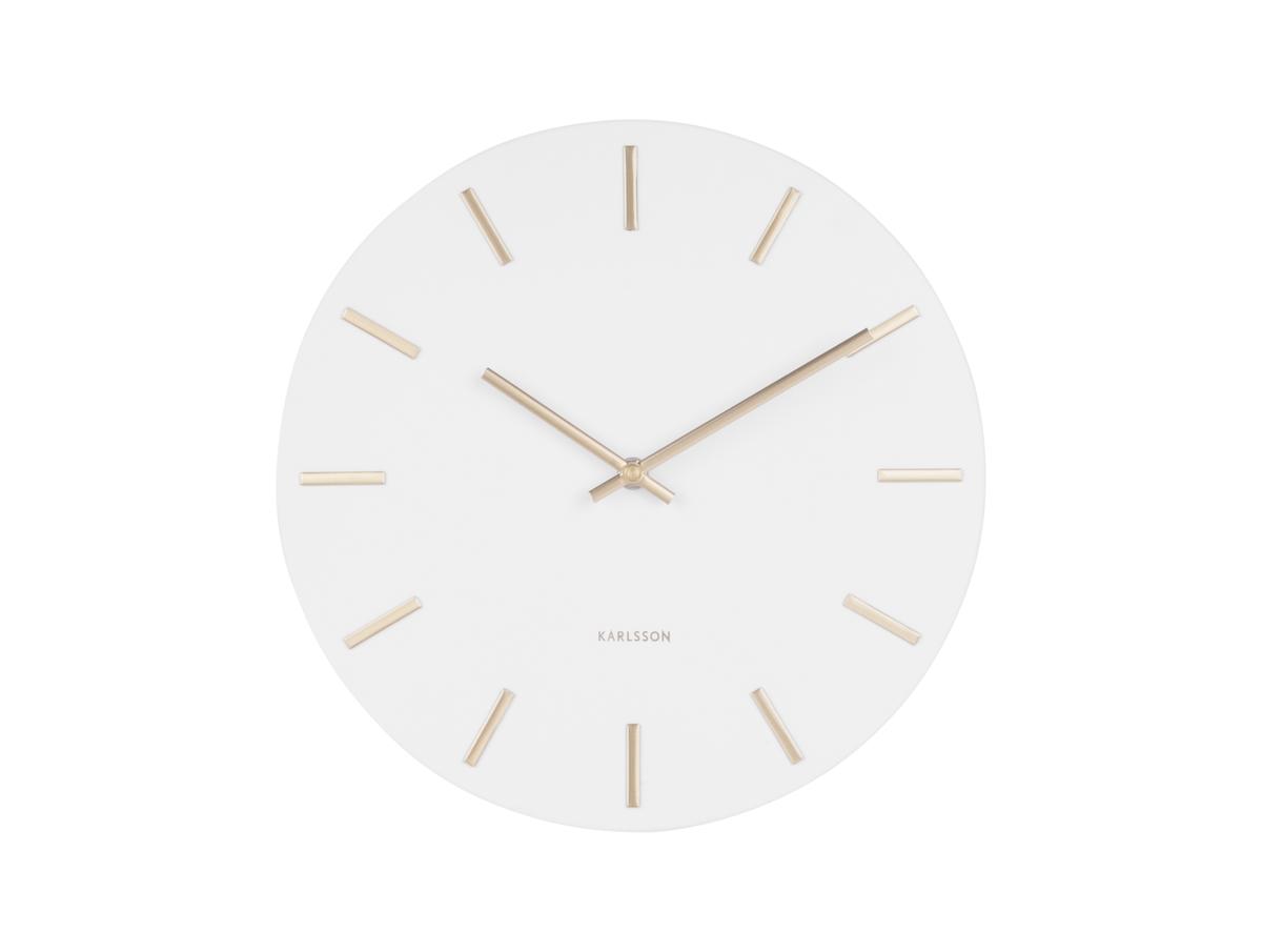 Nástěnné hodiny Charm S 30 cm bílé Karlsson