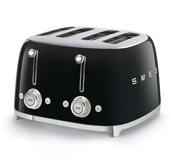 Toustovač / topinkovač P4 Smeg 50's Retro Style. černý 2000W