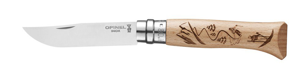 Vr n°08 Gravure Sport Ski, zavírací nůž, 8,5 cm Opinel