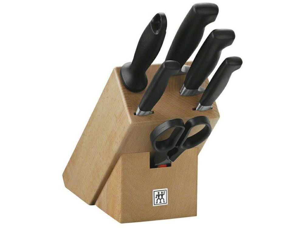 Zwilling Four Star blok s noži 7 ks buk 30x11,5x26 cm Zwilling