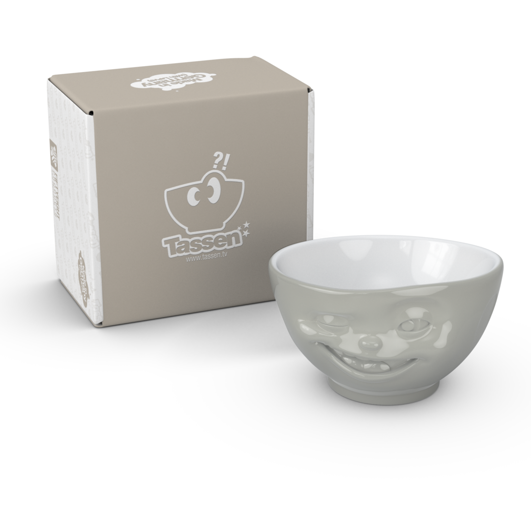 Mrkající se miska na snídani, müsli, polévku... 500 ml, šedá 58products