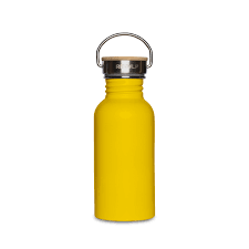 Nerezová láhev Urban na vodu s bambusovým víčkem 500 ml žlutá RETULP