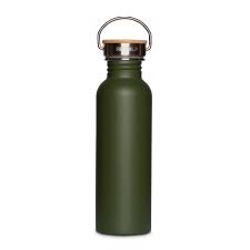 Nerezová láhev na vodu Urban s bambusovým víčkem 750 ml zelená RETULP