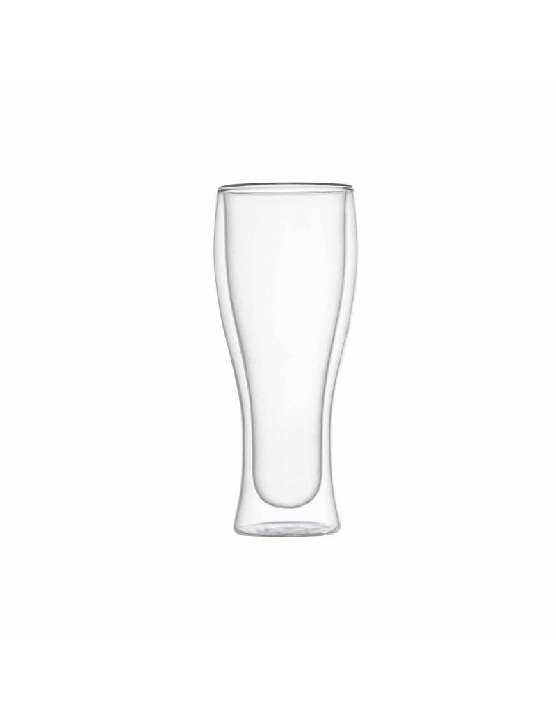 Sada 2 kusů dvoustěnných sklěněných sklenic 400ml pivní sklo BRANDANI