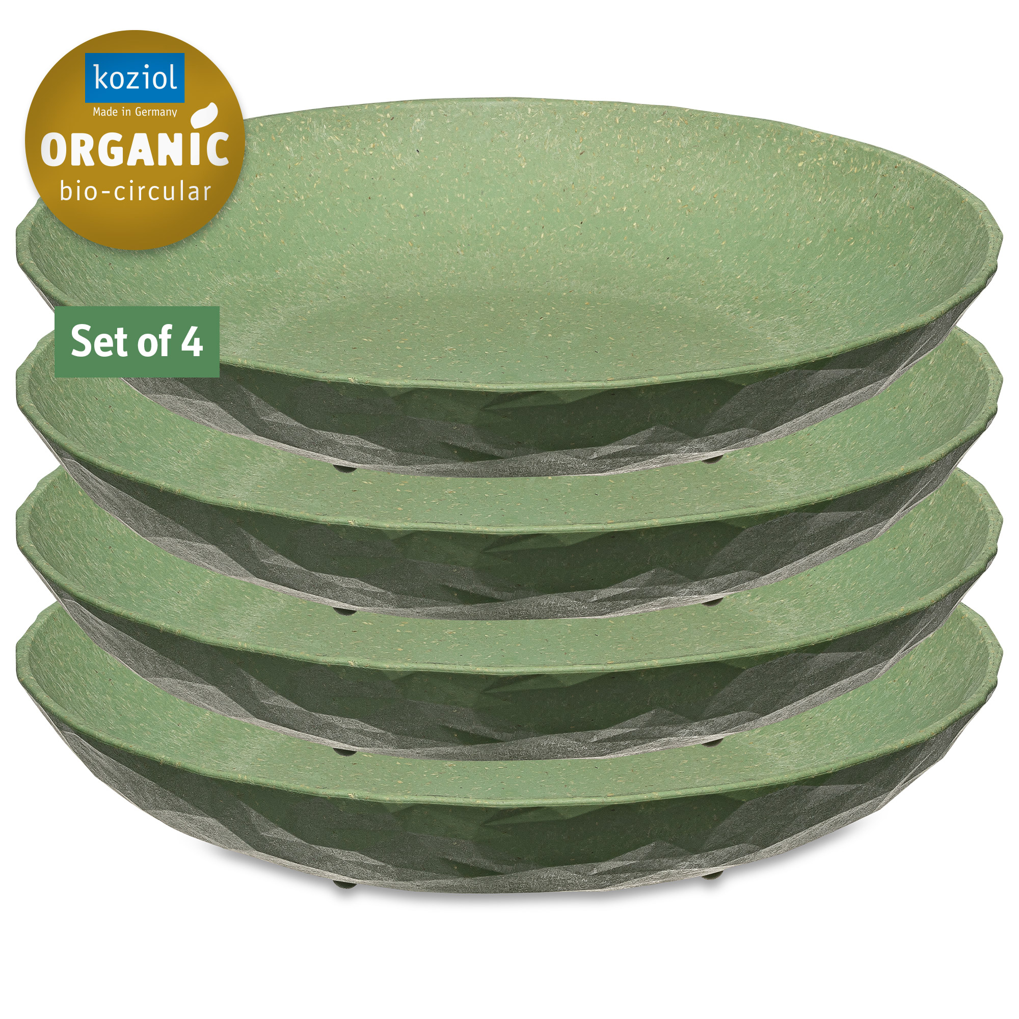 Sada 4 hlubokých talířů CLUB PLATE M ORGANIC KOZIOL