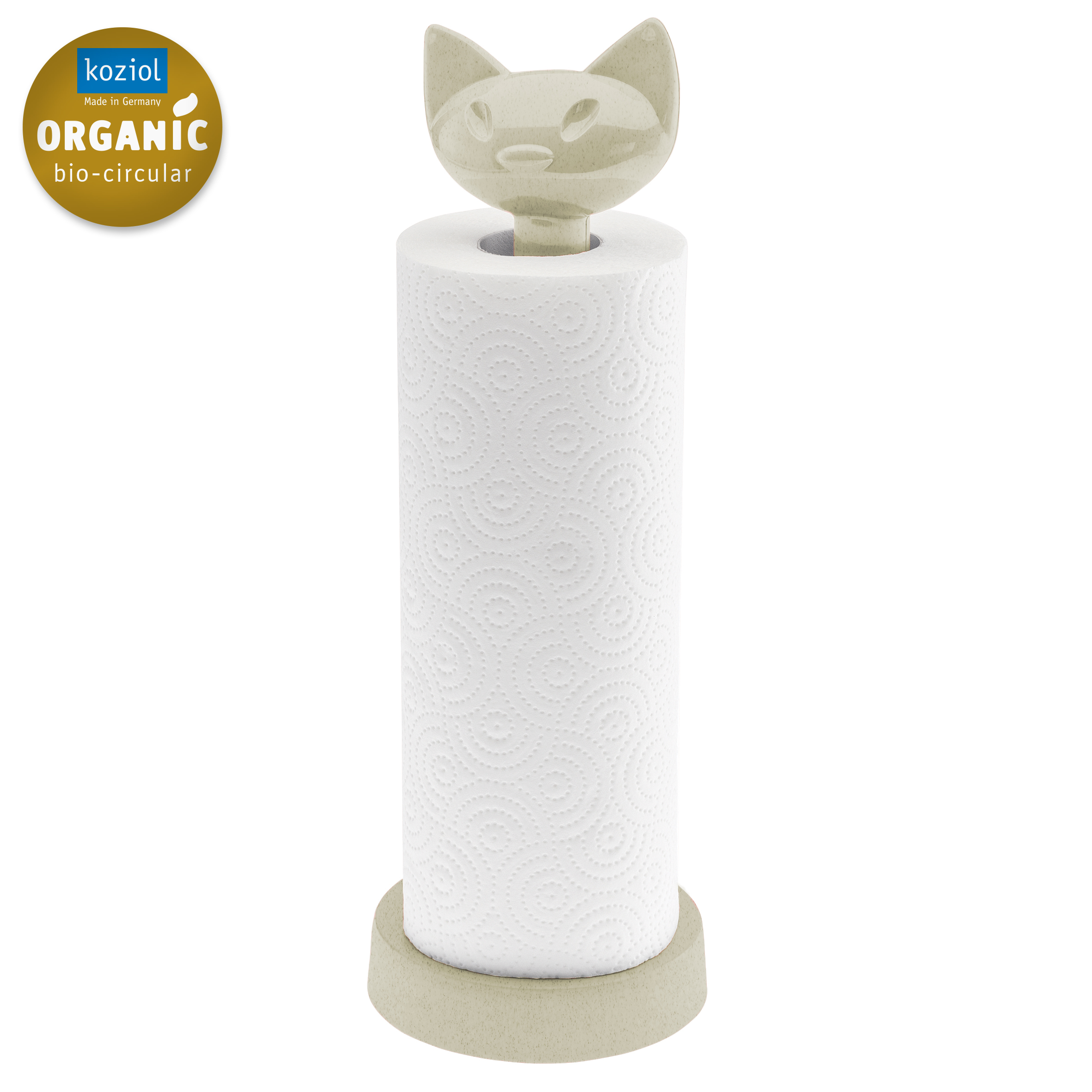 MIAOU kočka držák na papírové utěrky Písková ORGANIC KOZIOL