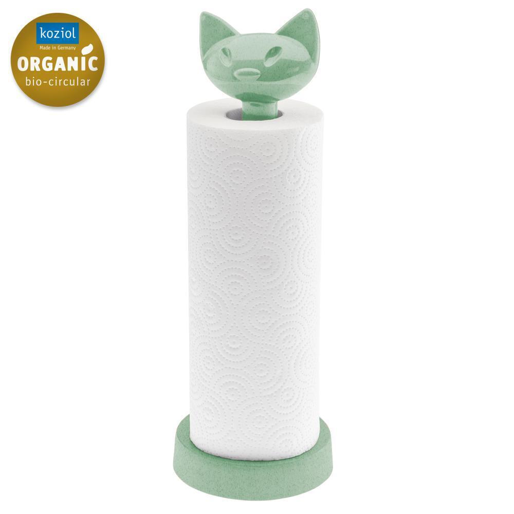 MIAOU kočka držák na papírové utěrky Zelená ORGANIC KOZIOL