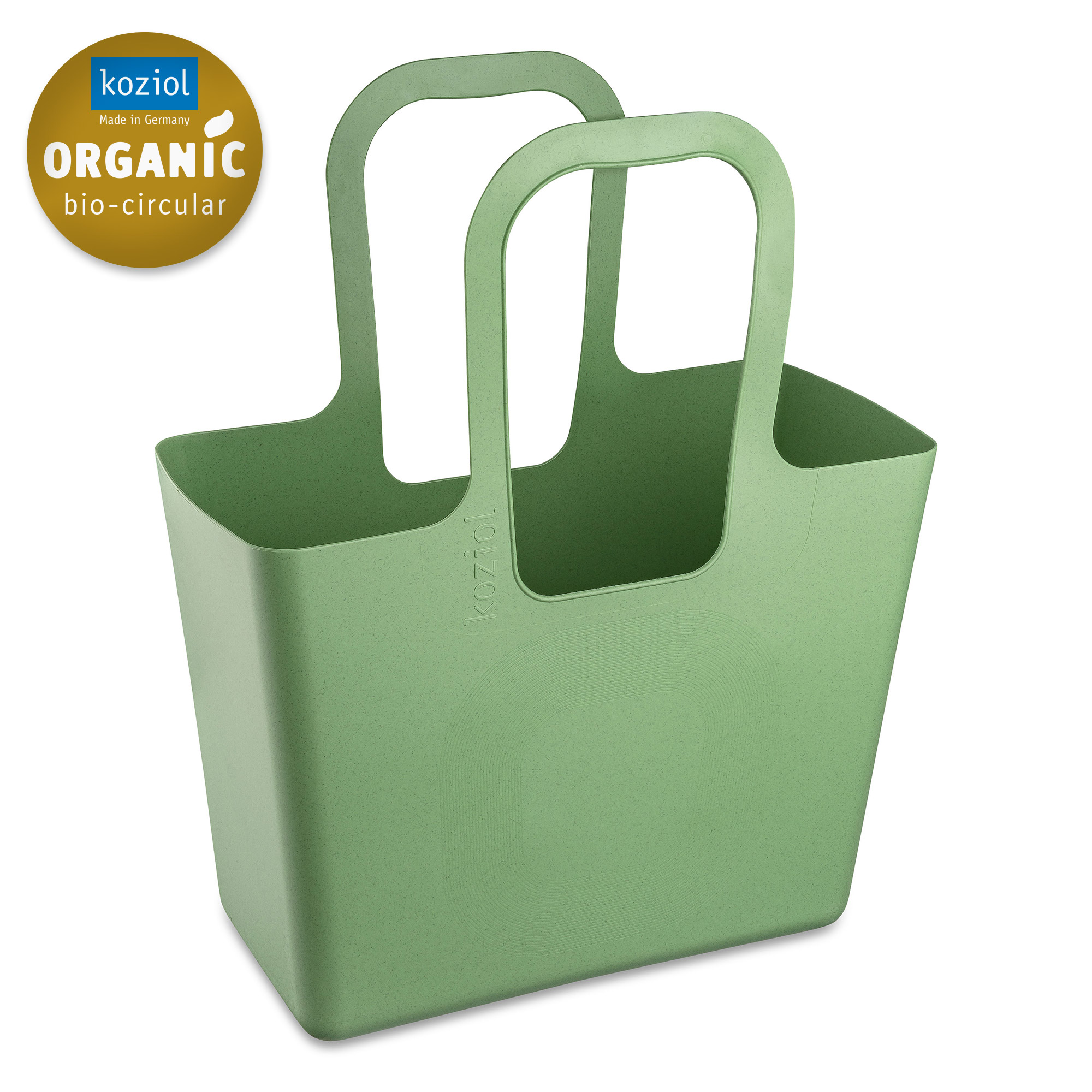 TASCHE XL plážová taška, zásobník, stojan na časopisy a noviny a na hračky Zelená Organic KOZIOL