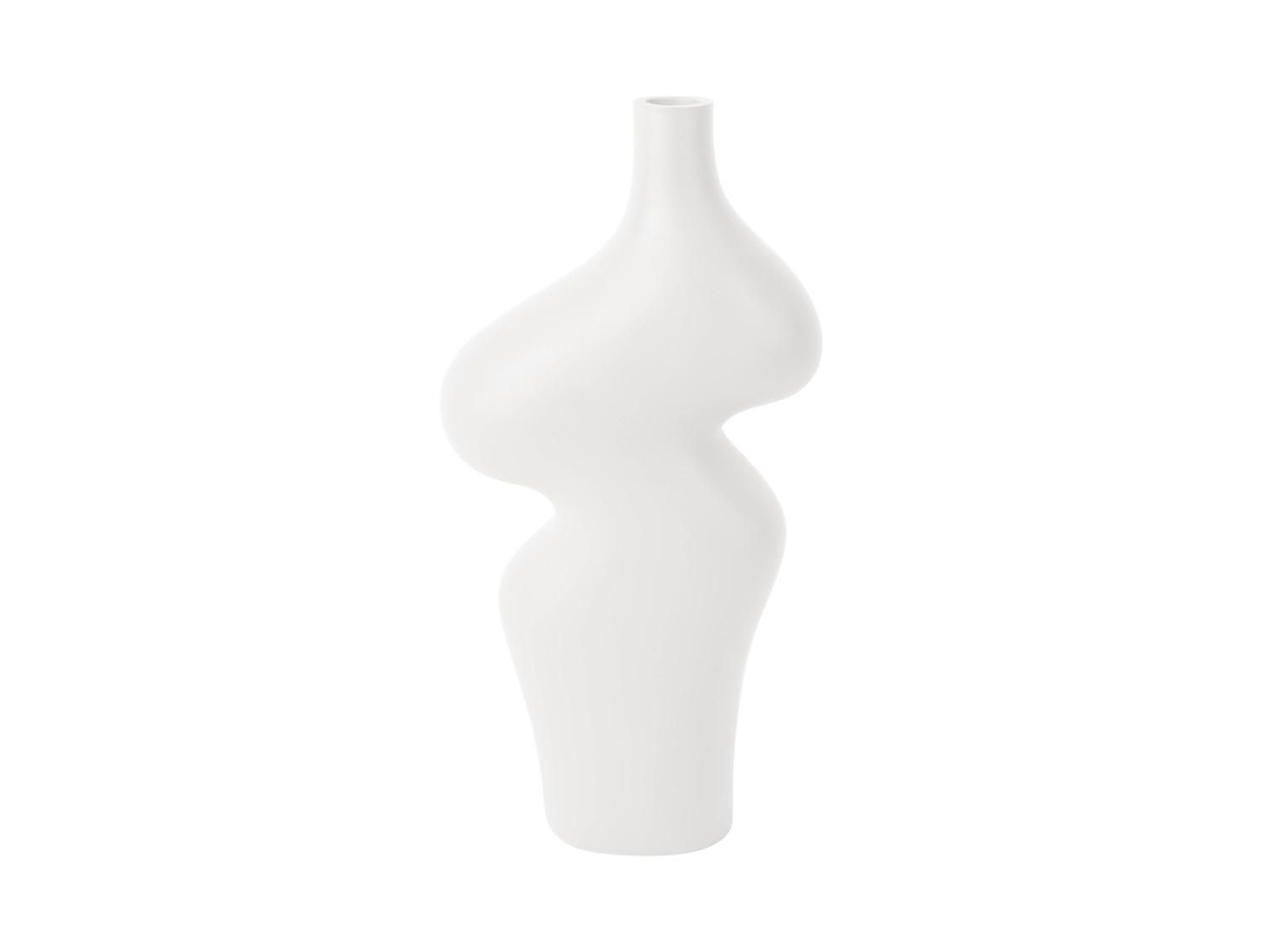 Váza Organic Curves 30cm bílá Present Time