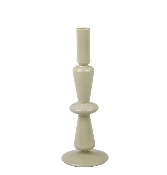 Svícen Sparkle Tall sklo šedý nefrit 25cm Present Time