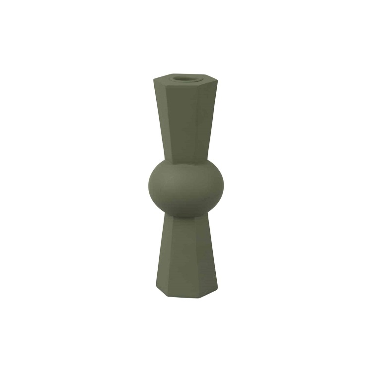 Svícen Geo Count polyresin džunglově zelený 20cm Present Time
