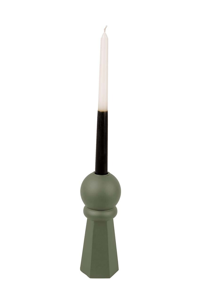 Svícen Geo Crown polyresin zelená džungle 18cm Present Time