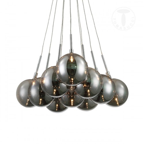 Lustr 10 ramenný SFERE SMOKED MIRROR TOMASUCCI