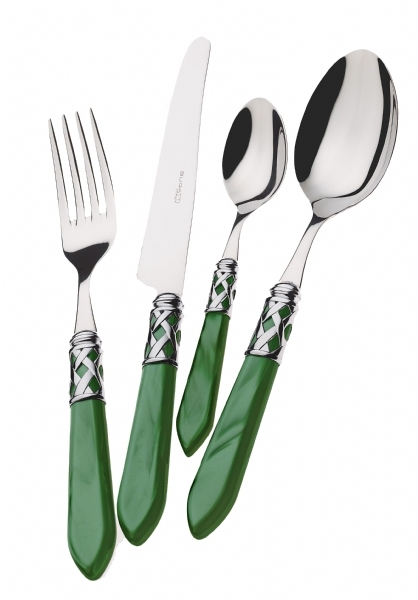 Moka lžičky ALADDIN chrom sada 6 Ks zelené Bugatti Casa