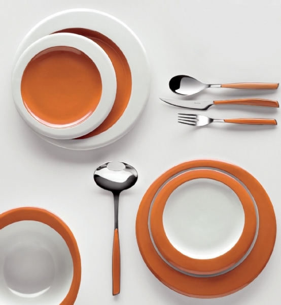 Příbory GLAMOUR sada 24 Ks oranžové Bugatti Casa