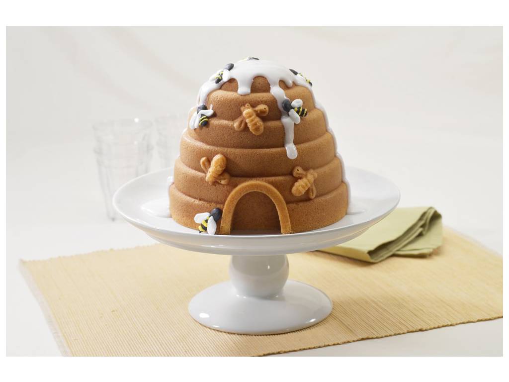 Forma na bábovku Včelí úl 3D zlatá Nordic Ware