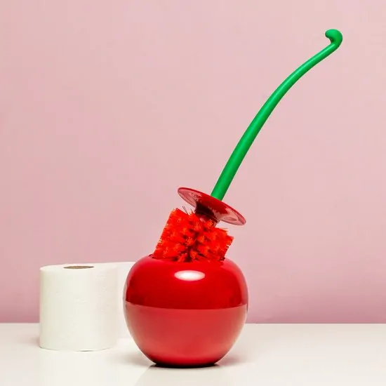 Štětka na WC třešeň červená VIGAR