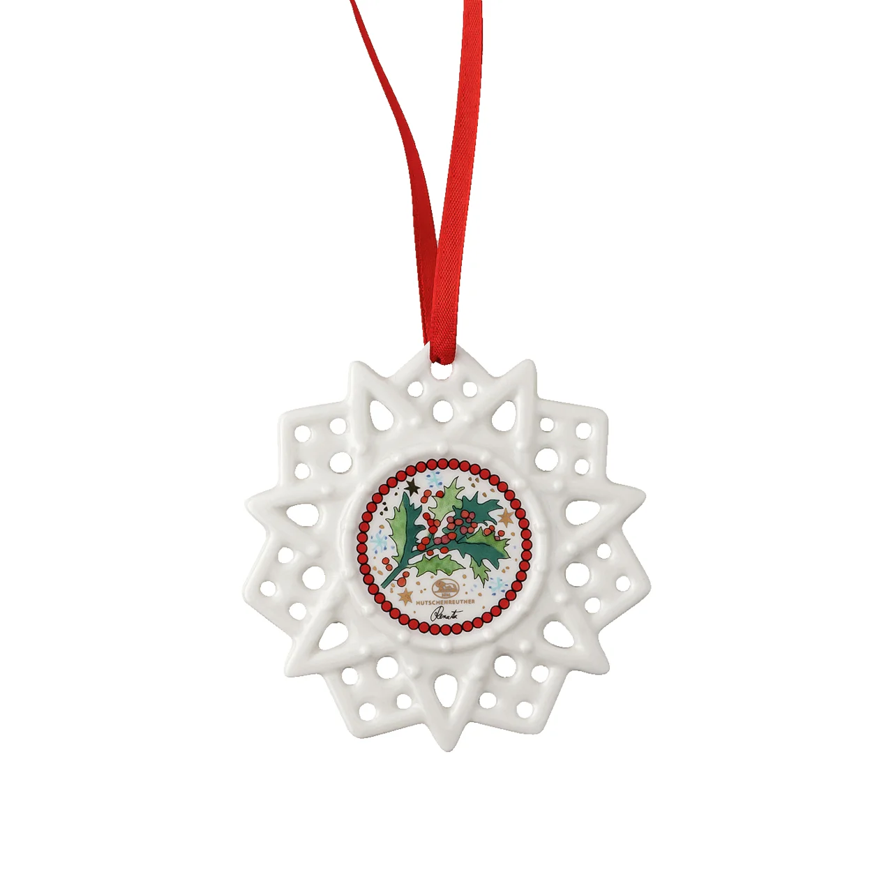 Porcelánová ozdoba Vločka, motiv Racek, Christmas Sounds, Ø 7,5 cm Rosenthal