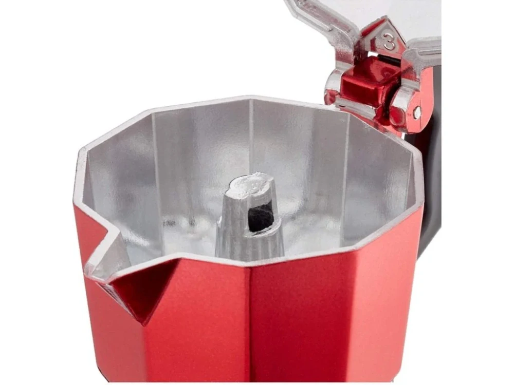 Kávovar espressa Classico Moka na 1 šálek - 50 ml metalická červená Cilio