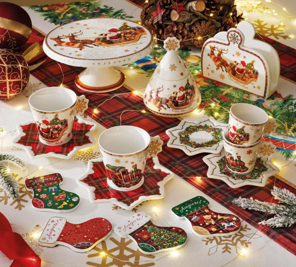 Servírovací tác na cukroví hvězda CHRISTMAS 21cm Brandani