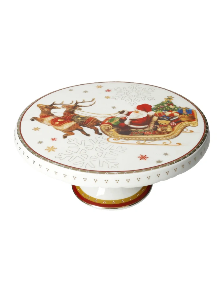 Porcelánový tác na noze CHRISTMAS 21cm BRANDANI