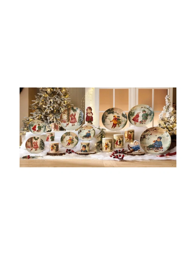 Tác na cukroví Děti na sáňkách 30cm Cuccioli Brandani