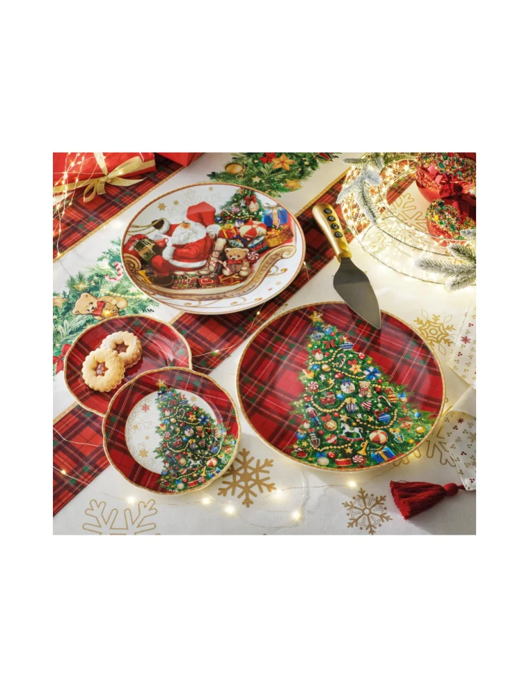 Porcelánový tác na cukroví CHRISTMAS strom 30cm BRANDANI