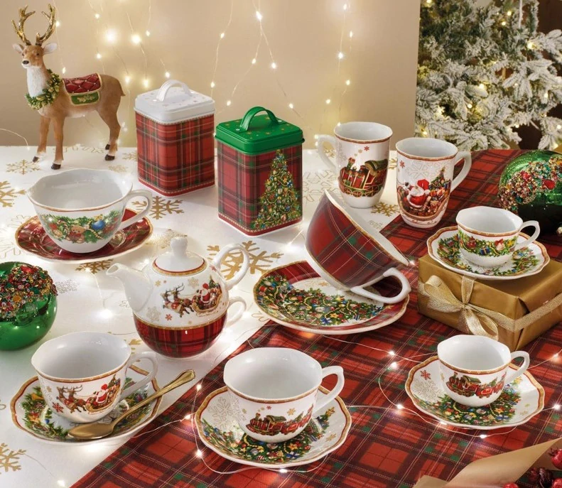 Set 2ks hrnek na čaj CHRISTMAS 350ml BRANDANI