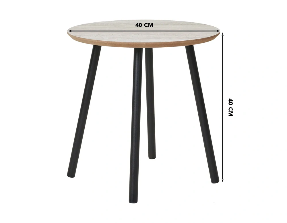 House Nordic Odkládací stolek vzhled travertin 40x40 cm Aalst