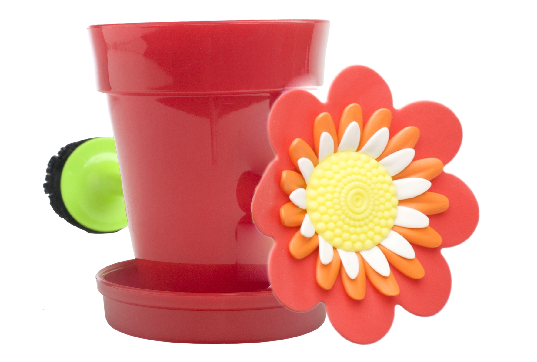 Štětka na WC kytka s beruškou Flower Power VIGAR