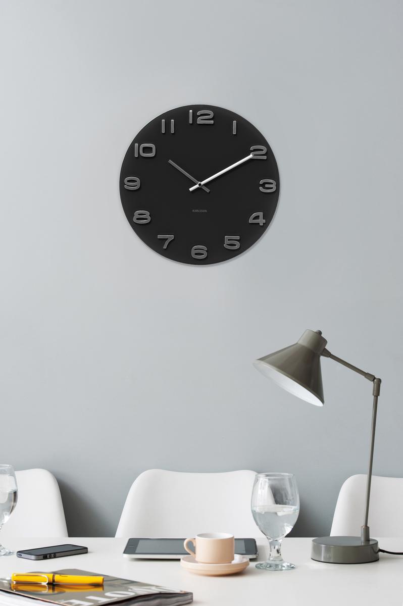 Nástěnné kulaté hodiny Vintage 35 cm černé Karlsson
