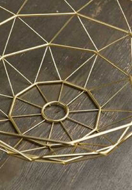 Drátěná mísa/košík na ovoce Diamond XL zlatý Present Time