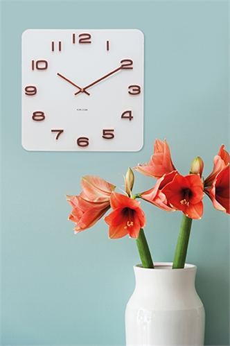 Nástěnné hranaté hodiny Vintage Copper Numbers 35 cm Karlsson