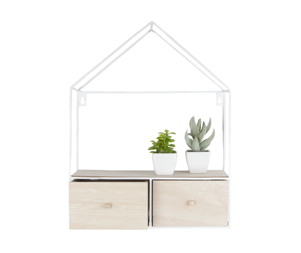 Nástěnná skříňka se dvěmi zásuvkami House Present Time