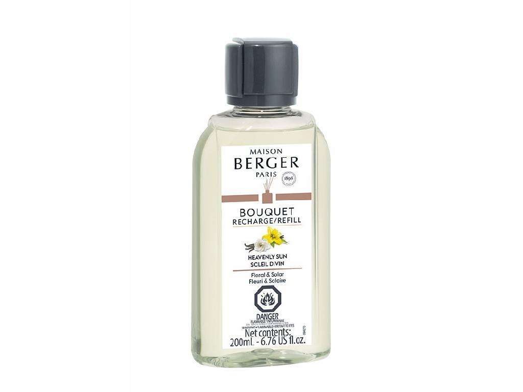 náplně do difuzéru Etincelle: Božské slunce a Pokušení santalového dřeva, 200 ml + 2× vonné tyčinky Lampe Berger Paris