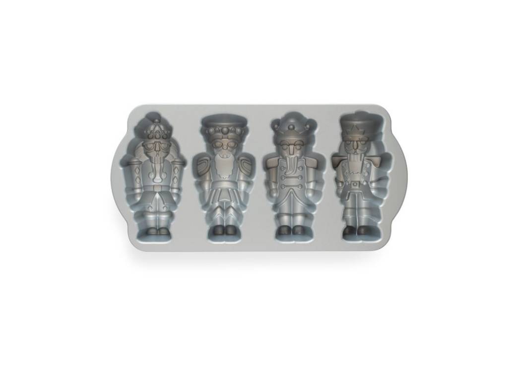 Forma na pečení Louskáček 4 postavičky, zlatá, 1,4 l  Nordic Ware