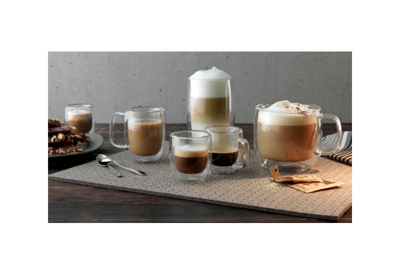 Sorrento dvoustěnná sklenice na Cappuccino s uchem 450ml 2 ks Zwilling