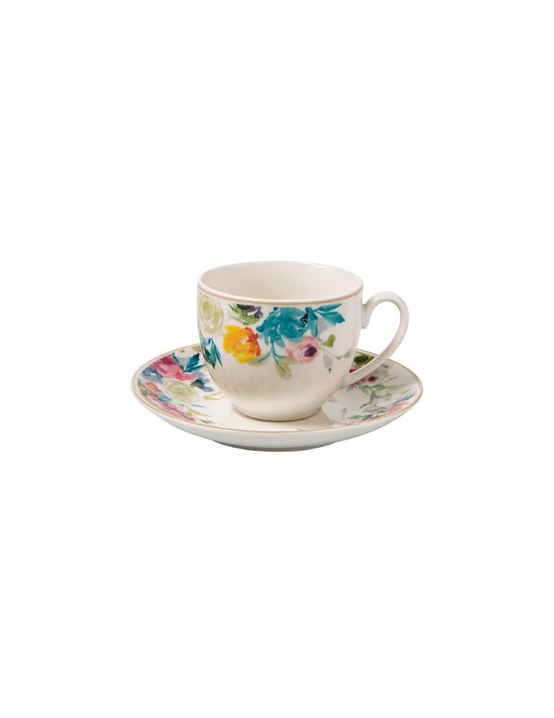 Set 2 kusů šálků s podšálky na presso Paradise Avio/Acqua 90 ml BRANDANI