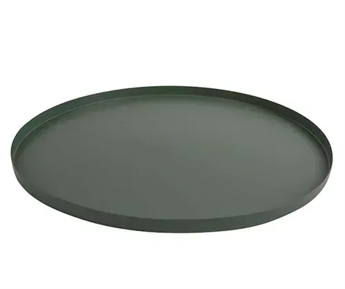 Kulatý kovový tác 40 cm zelený Present Time
